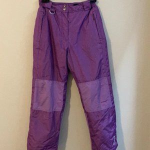 Purple snow pants weather proof 32 degrees